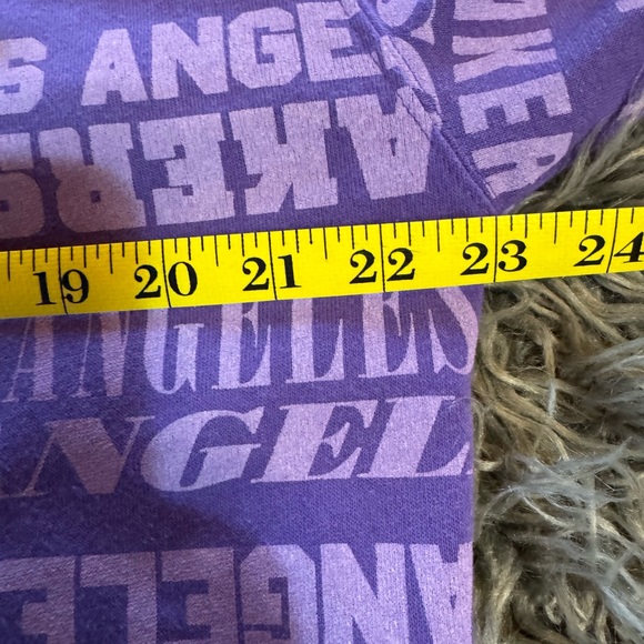 Los Angeles‎ Lakers Hoodie Womens MED Purple Sweatshirt Long Sleeve NBA Logo - Picture 9 of 11